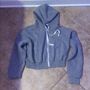 Forever 21 Light grey Cropped zip up!